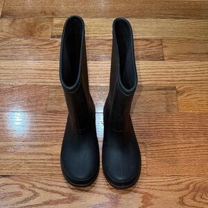 Elegant Black Kids Rain Boots - Size 3
